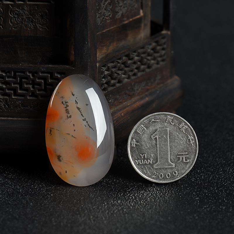 冰飘料南红随形挂坠 -红掌柜