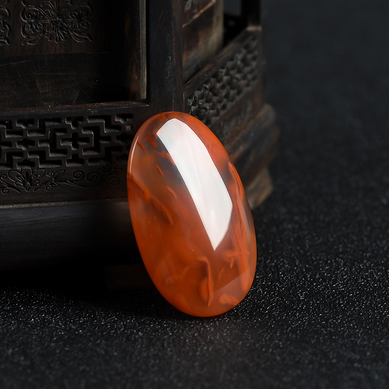 南红随形吊坠-红掌柜