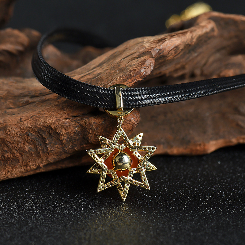 保山银镶樱桃红南红项链-红掌柜