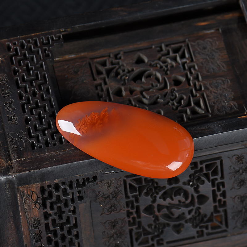 川料天然冰飘南红吊坠-红掌柜