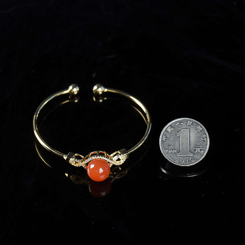 樱桃红南红手镯-红掌柜
