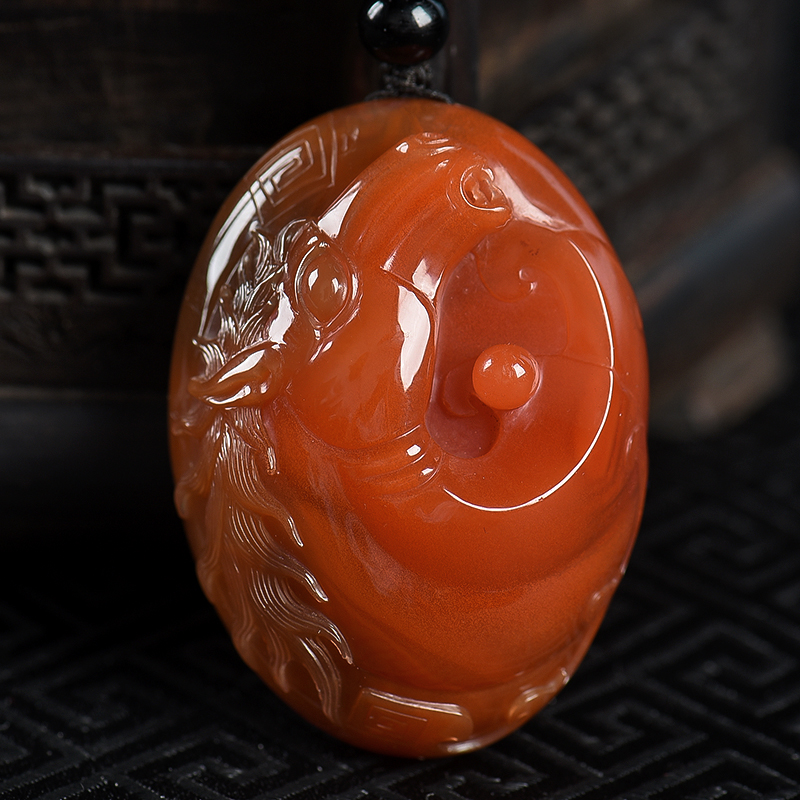 天然南红吊坠-红掌柜