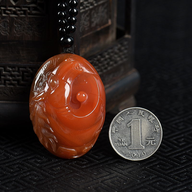 南红吊坠-红掌柜