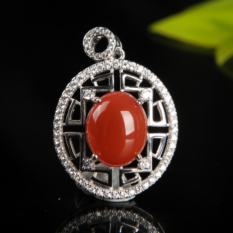 川料樱桃红南红吊坠-红掌柜