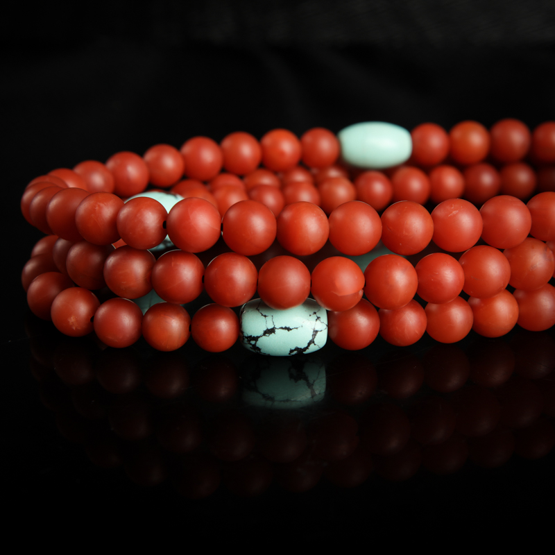 保山南红108佛珠-红掌柜