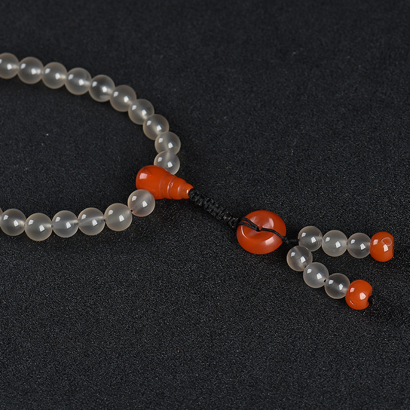 8.9mm荔枝冻南红佛珠-红掌柜