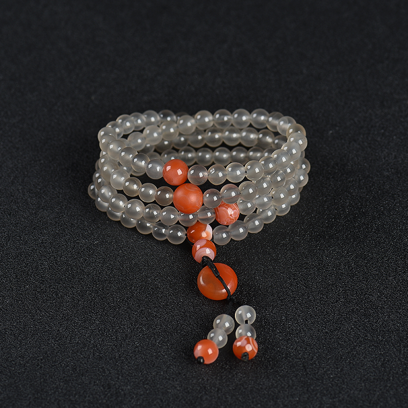 荔枝冻南红108佛珠-红掌柜