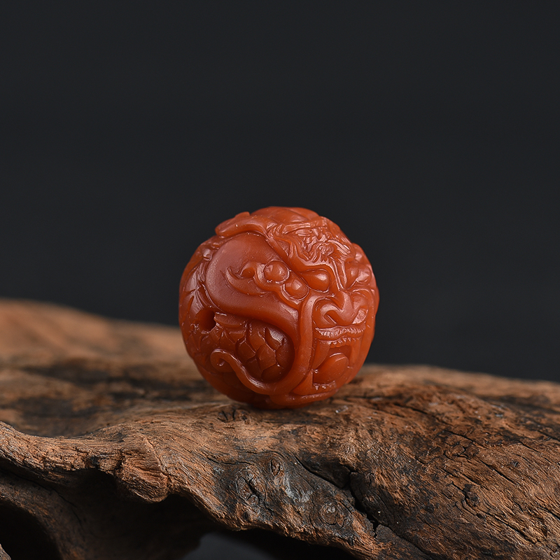 南红龙珠吊坠-红掌柜