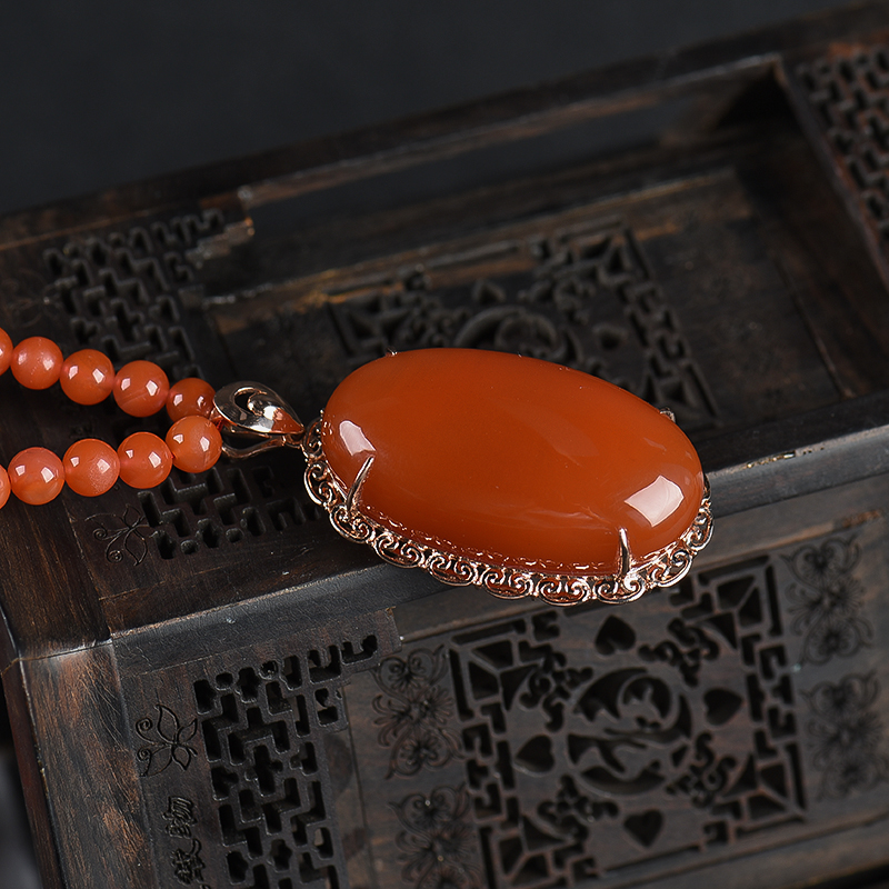 柿子红南红蛋面-红掌柜