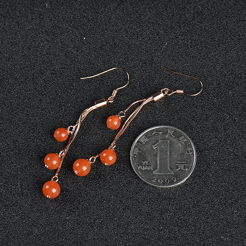 樱桃红南红耳坠-红掌柜