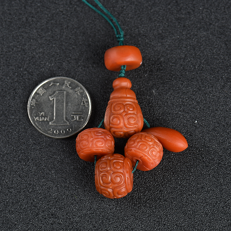 南红回纹珠配件-红掌柜