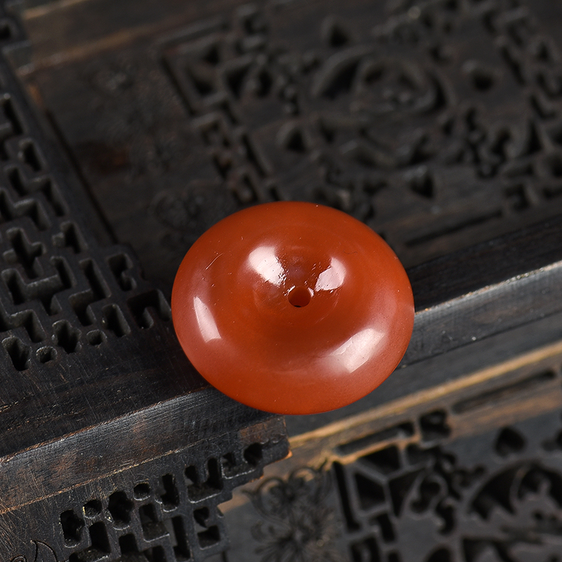 川料天然樱桃红南红吊坠-红掌柜