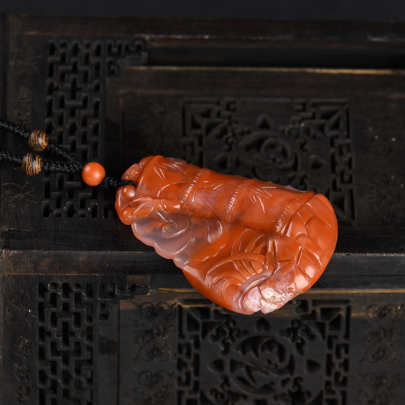 四川南红节节高吊坠-红掌柜