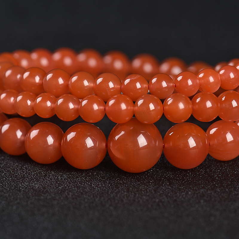 四川樱桃红南红项链-红掌柜