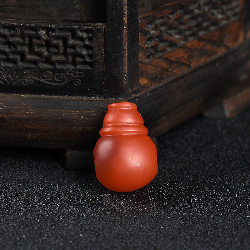 川料天然冰飘料南红三通-红掌柜