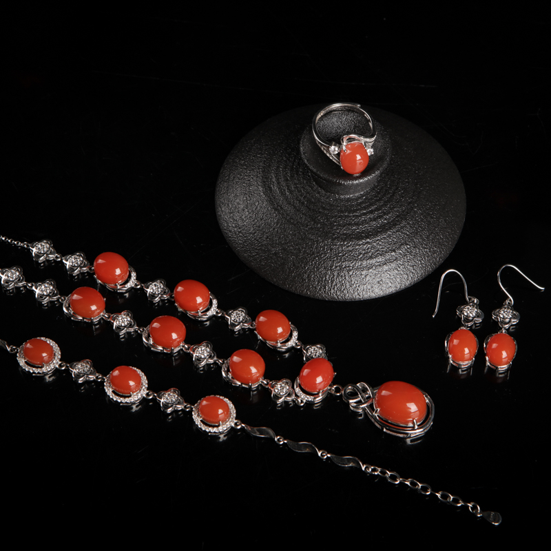 樱桃红南红四件套-红掌柜