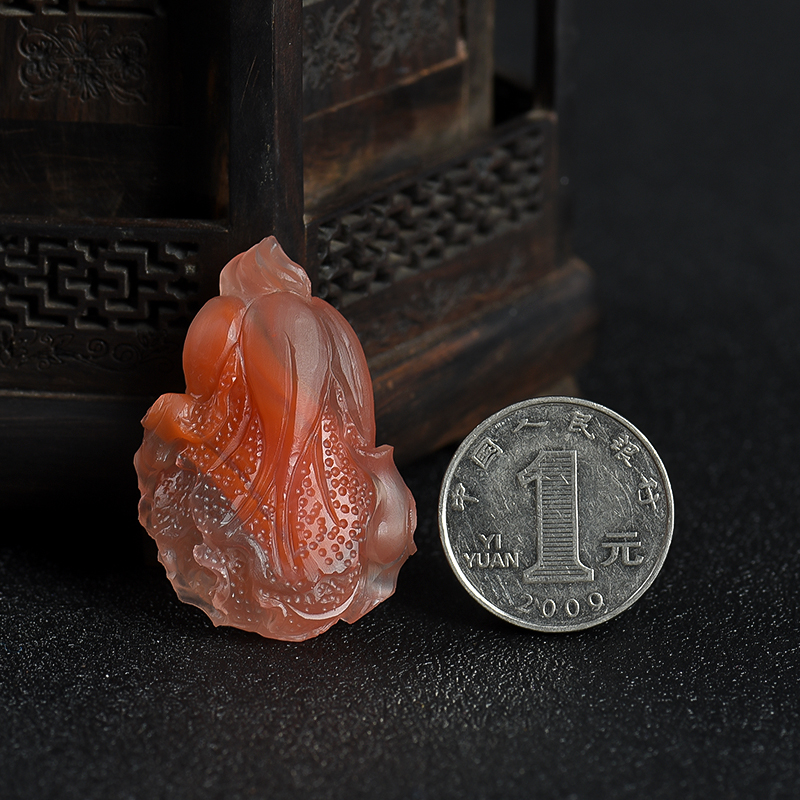 保山南红百财吊坠-红掌柜