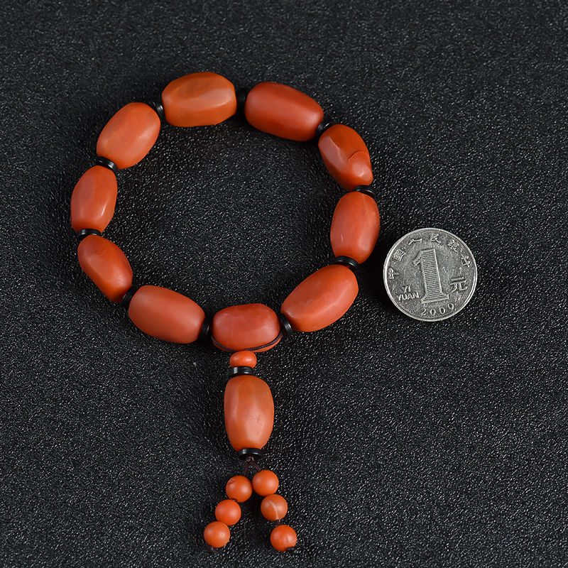 保山柿子红南红手串-红掌柜