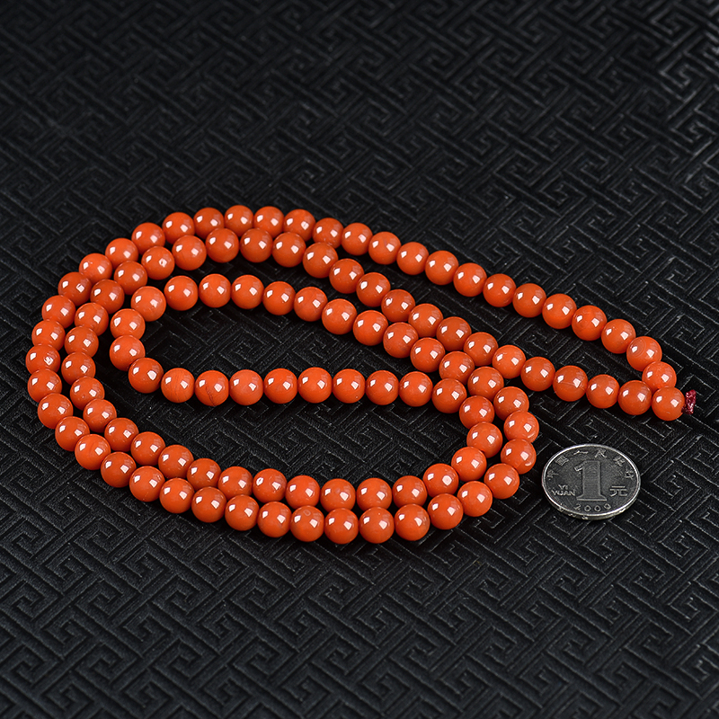 樱桃红南红佛珠-红掌柜