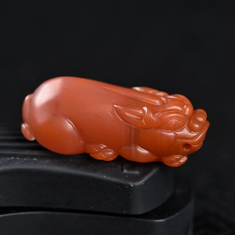 川料天然冰飘料南红吊坠-红掌柜