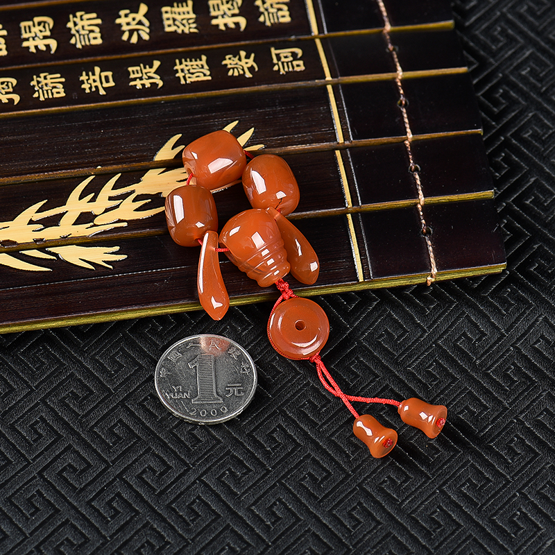 玫瑰红南红一套-红掌柜