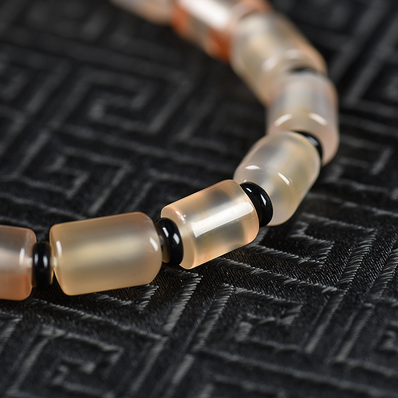 四川天然南红单圈手串-红掌柜