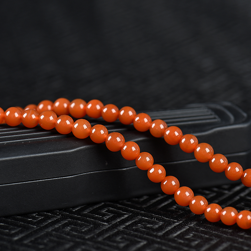 樱桃红南红多圈手串-红掌柜