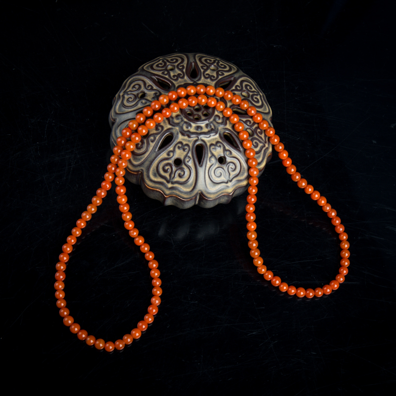 5.5mm四川柿子红南红多圈手串-红掌柜