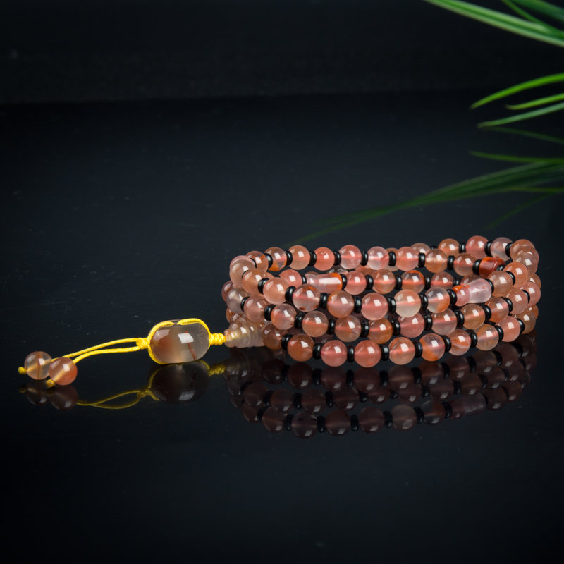 6.7mm冻料天然南红多圈手串-红掌柜