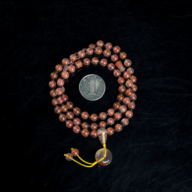 6.7mm冻料南红多圈手串-红掌柜