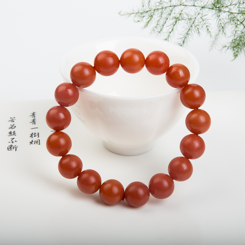 12.5mm南红手串-红掌柜