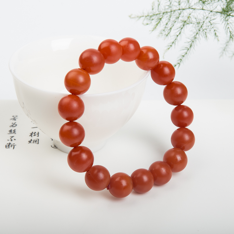 12.5mm保山南红手串-红掌柜