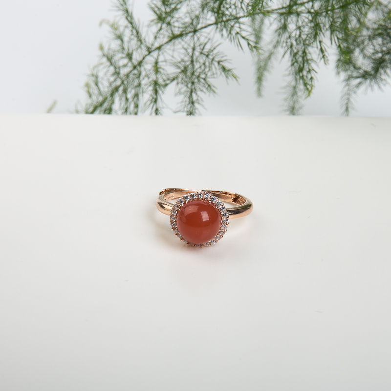 四川天然南红三件套套装-红掌柜