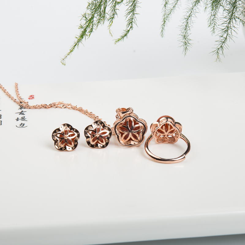 四川柿子红南红三件套套装-红掌柜