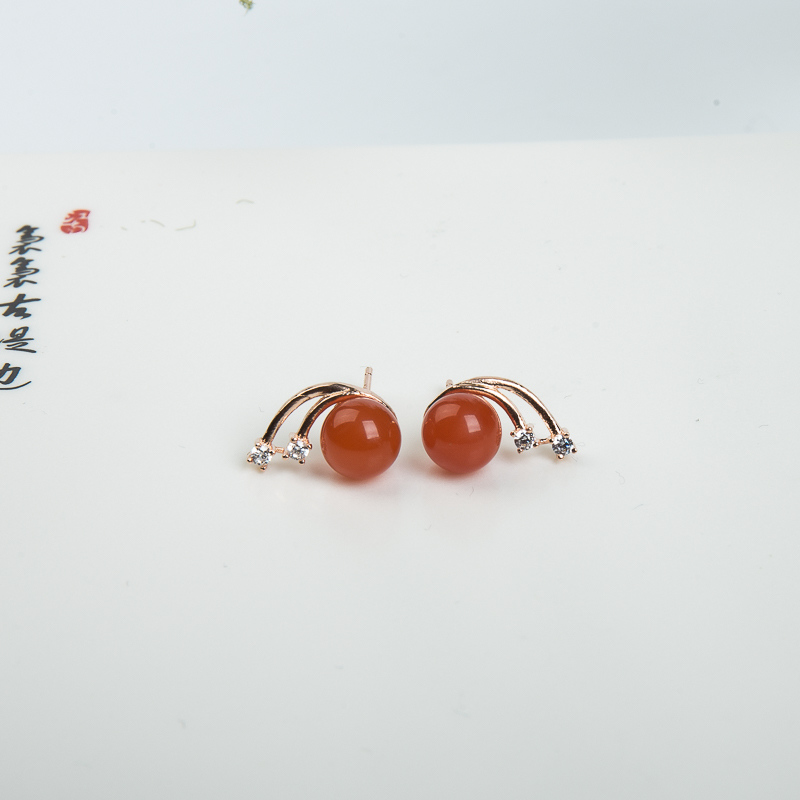 天然南红三件套套装-红掌柜