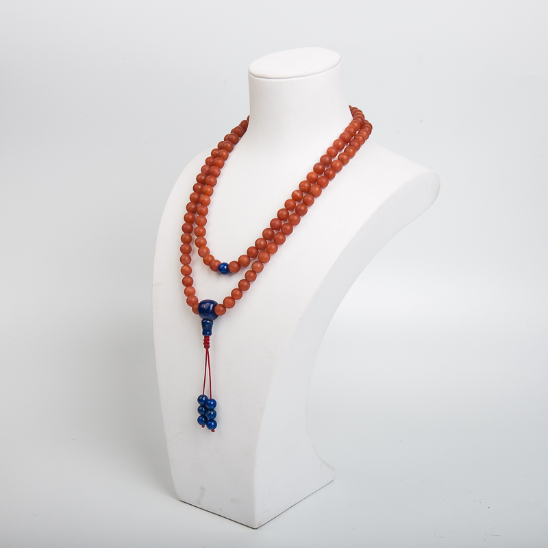 柿子红南红108佛珠-红掌柜