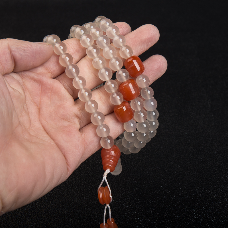 天然南红佛珠-红掌柜