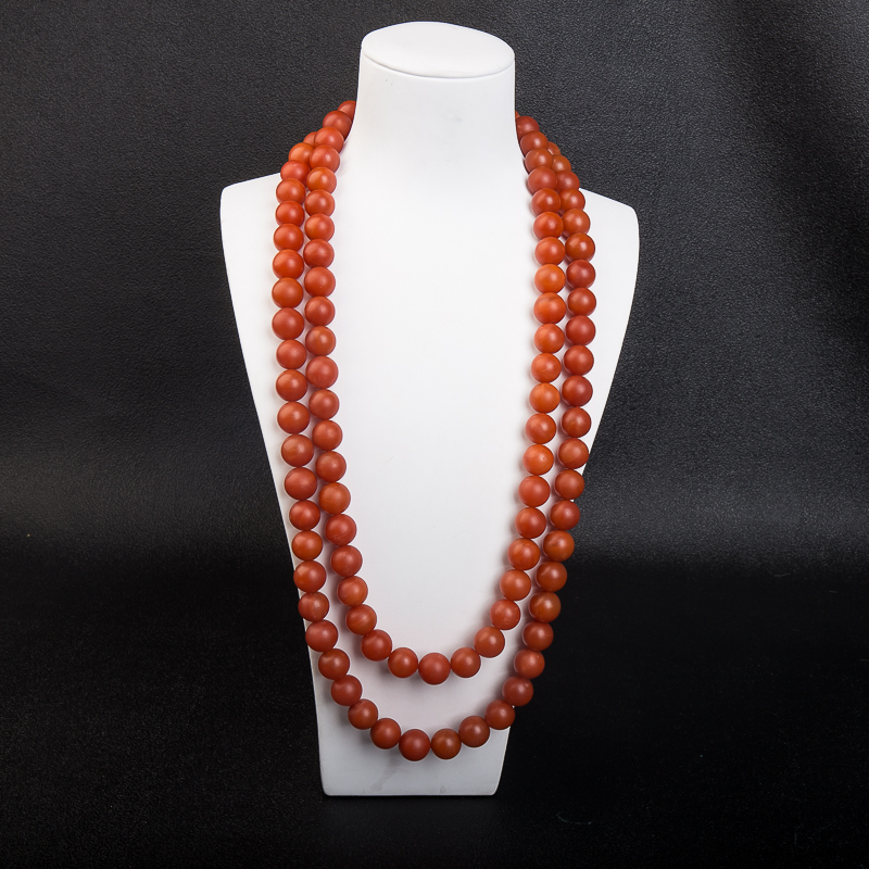 柿子红南红108佛珠-红掌柜
