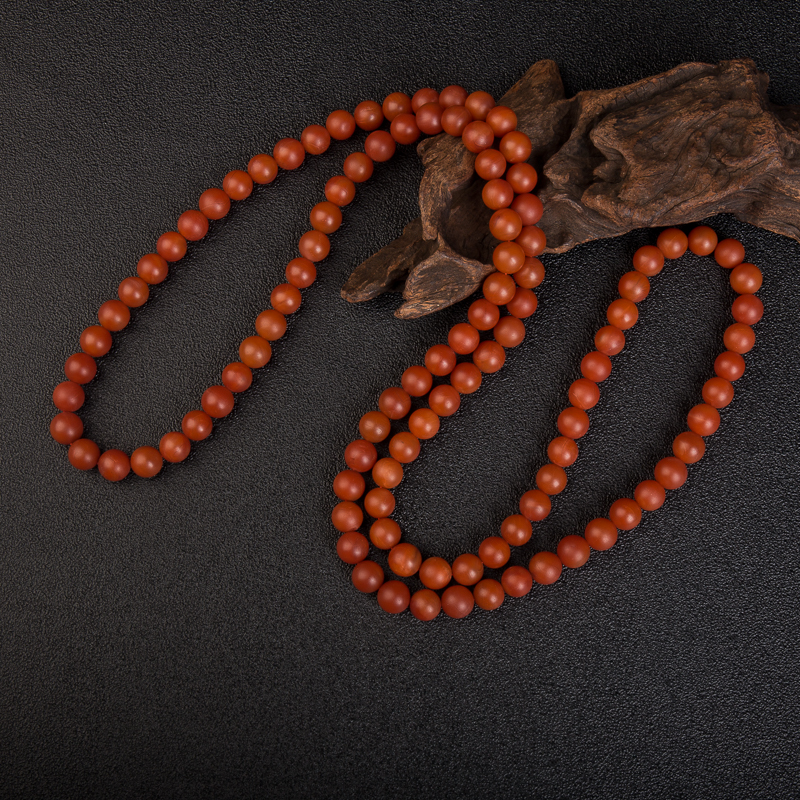天然南红佛珠-红掌柜