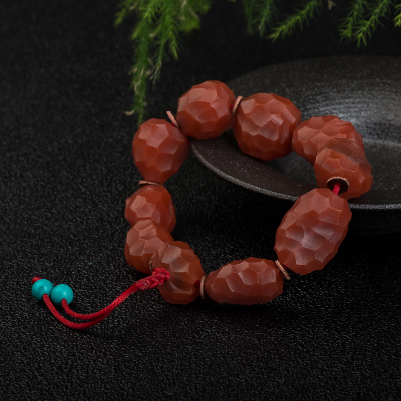 樱桃红南红随形手串-红掌柜