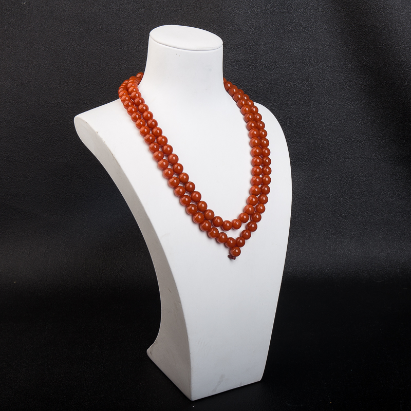 保山柿子红南红108佛珠-红掌柜