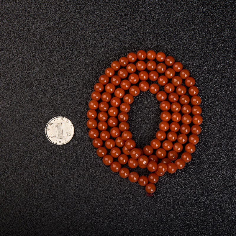 柿子红南红佛珠-红掌柜