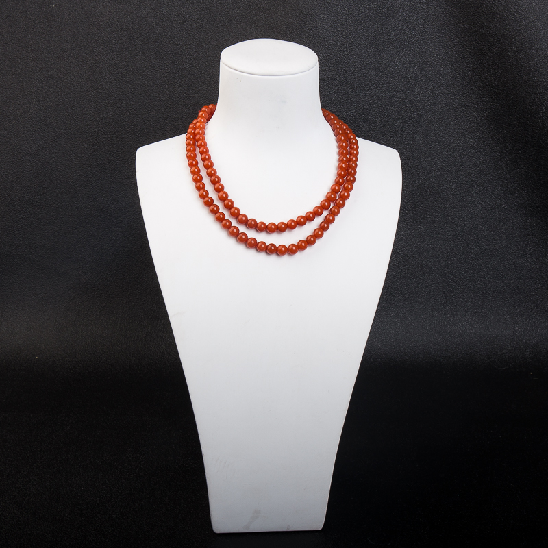 保山天然柿子红南红多圈手串-红掌柜