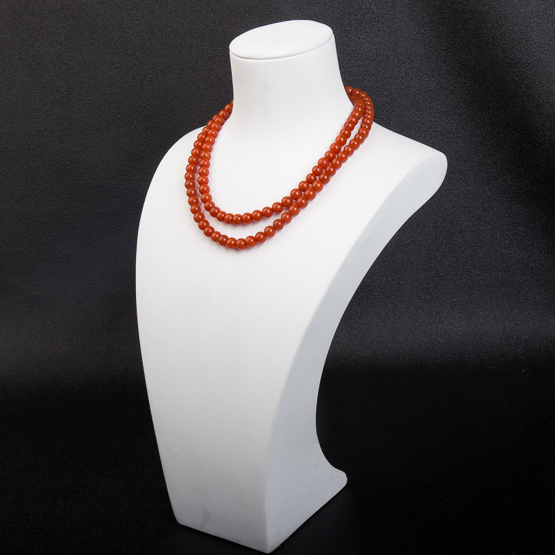 天然柿子红南红多圈手串-红掌柜