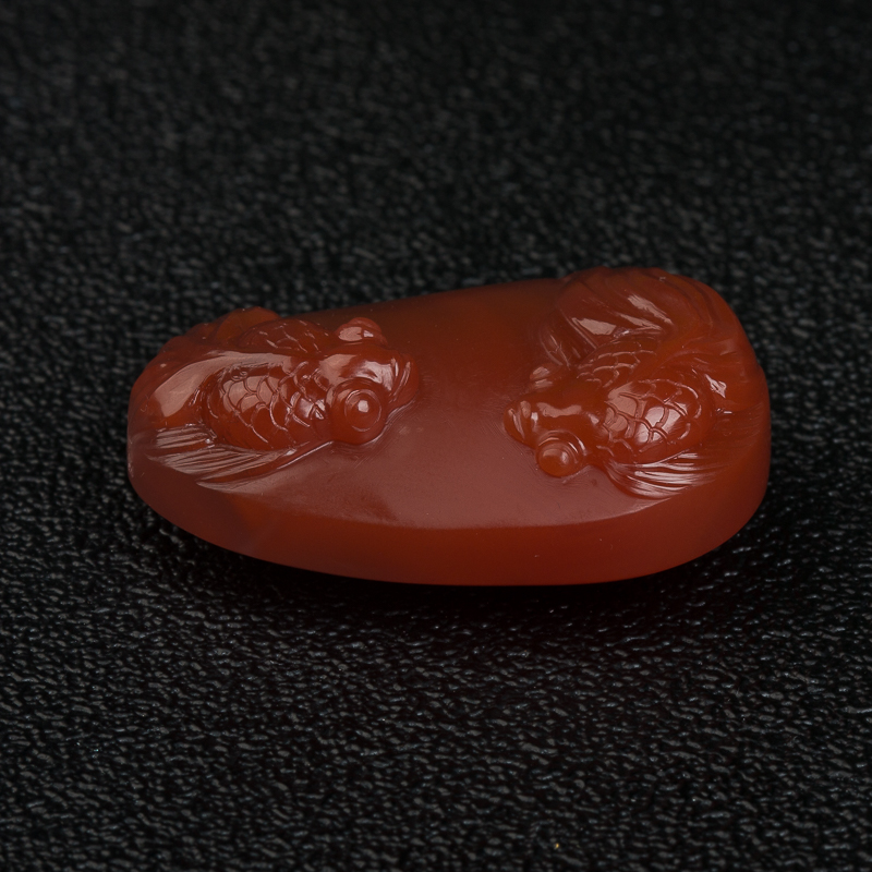 保山天然冰飘料南红吊坠-红掌柜