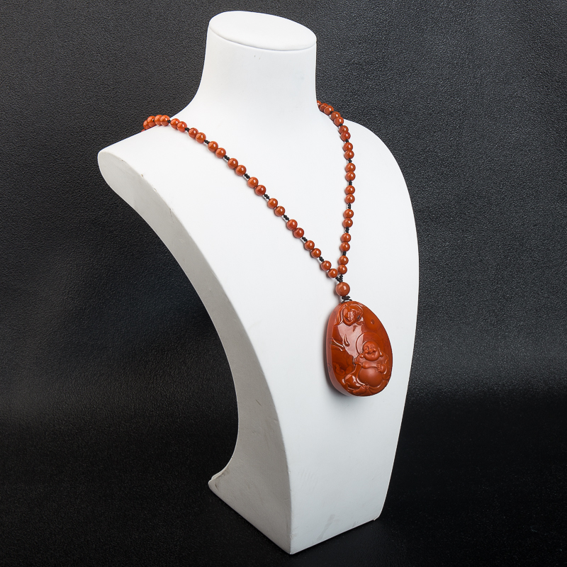 云南保山柿子红南红吊坠-红掌柜