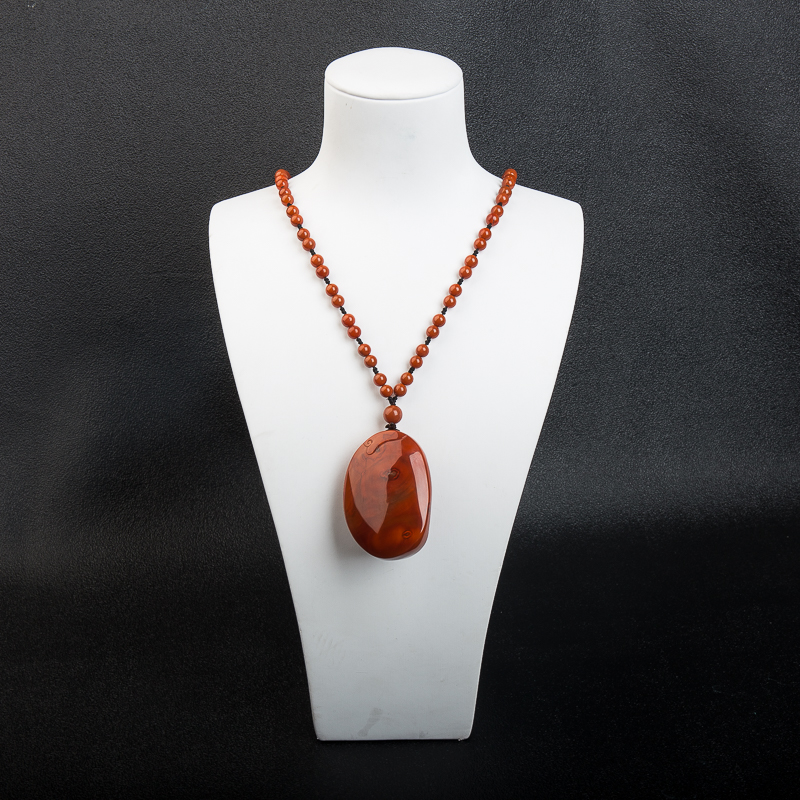 云南保山南红花开见佛吊坠-红掌柜