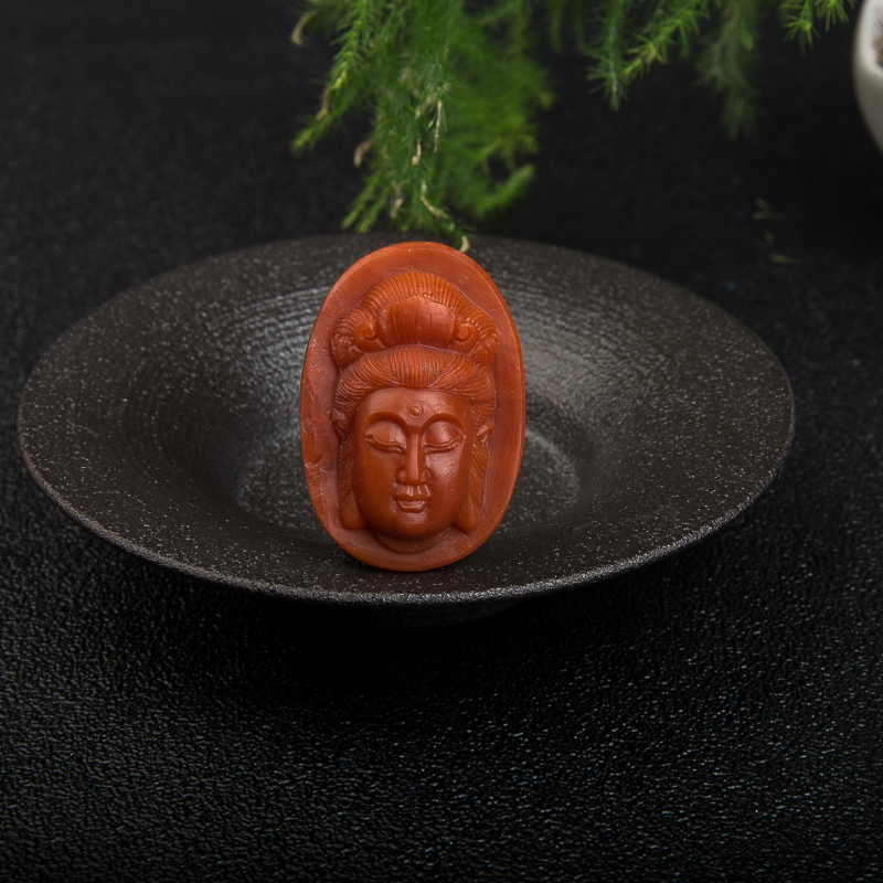 南红观音吊坠-红掌柜