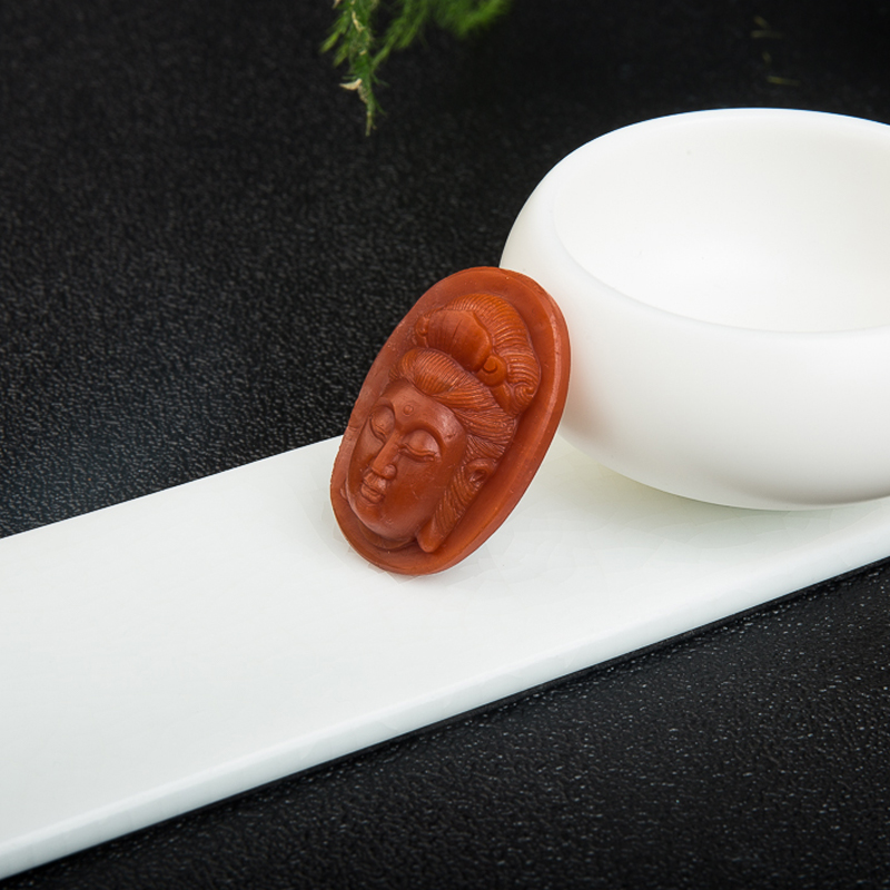 云南保山柿子红南红吊坠-红掌柜