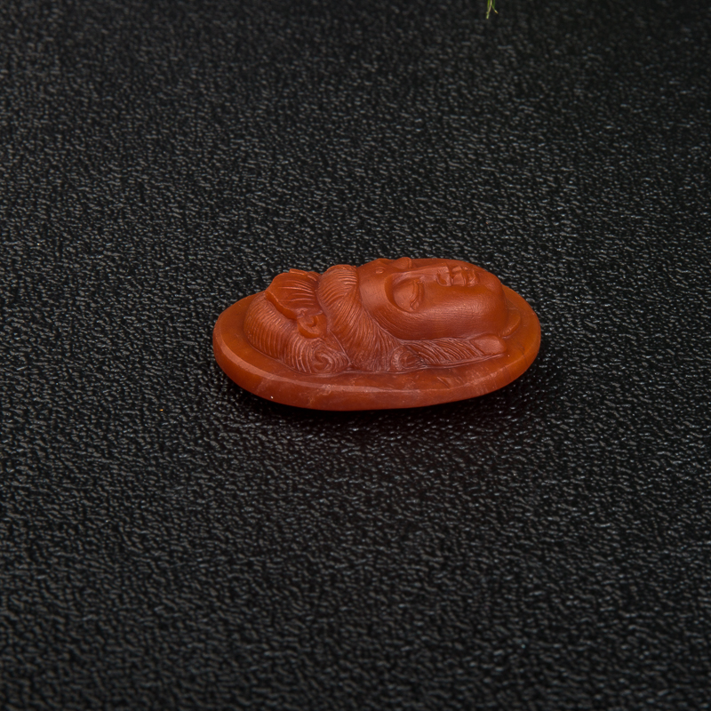 云南柿子红南红观音吊坠-红掌柜